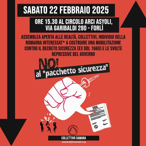 Assemblea Aperta per costruire una mobilitazione contro il DDL1660