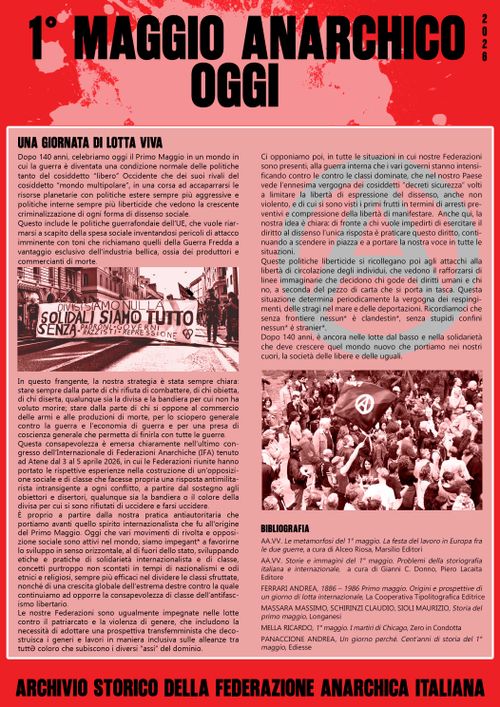 Primo Maggio Anarchico 2026 - Imola