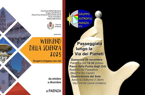 Passeggiata lungo la Via dei Pianeti di Faenza - I Weekend della Scienza 2025