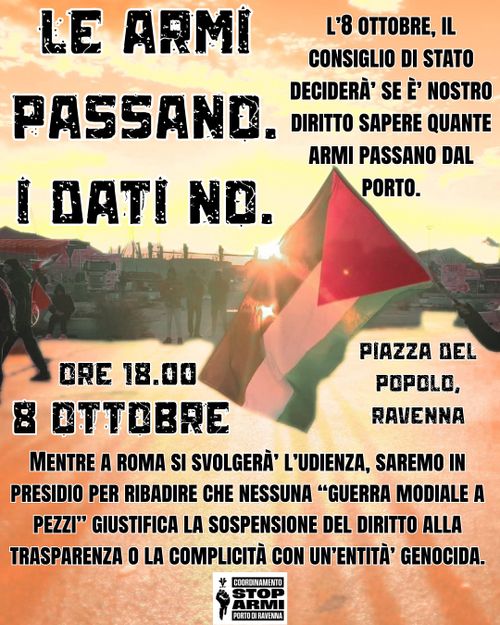 LE ARMI PASSANO, I DATI NO!
