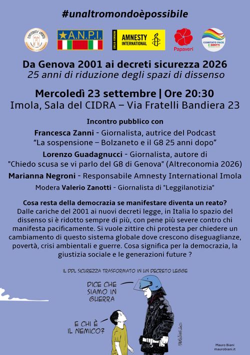Da Genova 2001 ai decreti sicurezza 2026 25 anni di riduzione degli spazi di dissenso