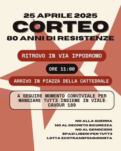 UN CORTEO PER "80 ANNI DI RESISTENZE"