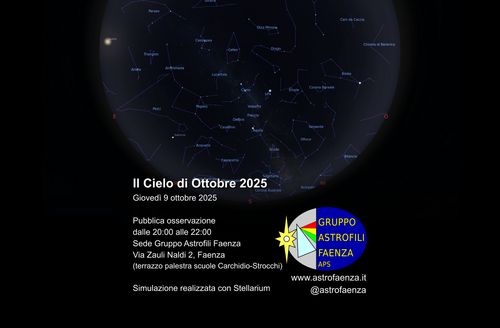 Osservazione del Cielo di Ottobre 2025 a Faenza